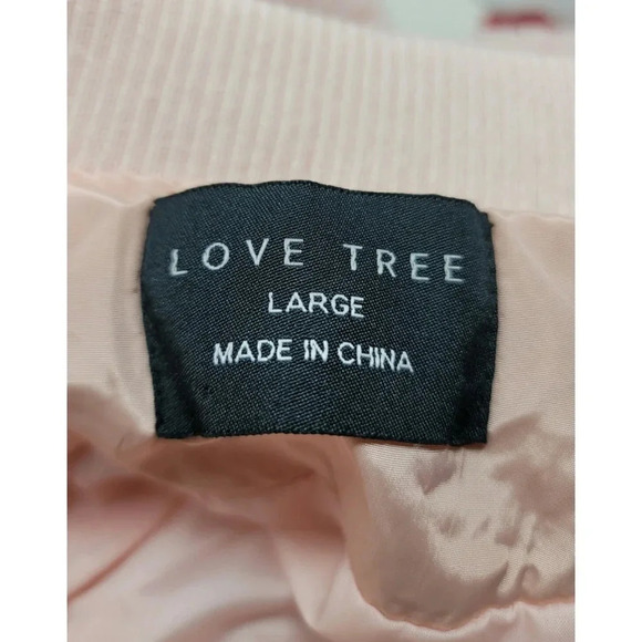 Love Tree Pink Faux Fur Bomber Jacket Size Large (please see measurements) - Picture 8 of 9